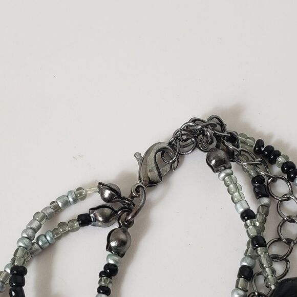 TRIPLE STRAND BEADED NECKLACE  - Picture 6 of 6